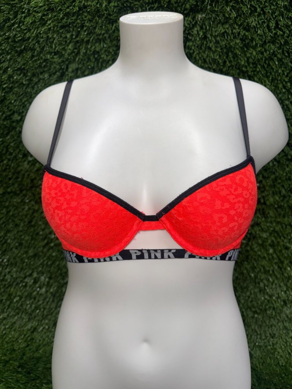 PRE-OWNED VICTORIAS SECRET PINK DEMI BRA SZ 32A